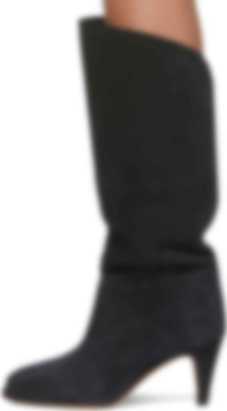 Black Suede Tall Boots by Marant on Sale