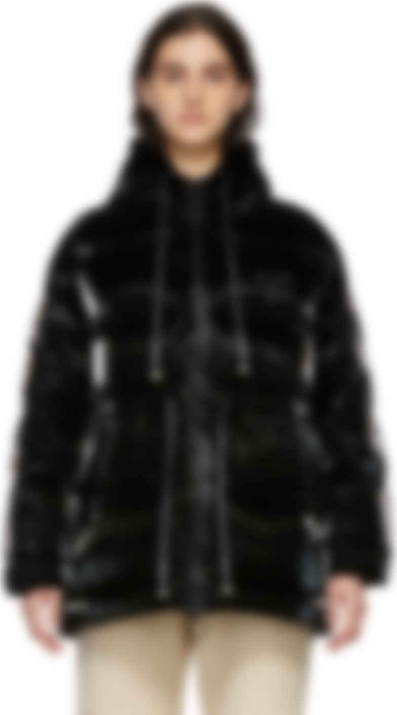 off white down jacket black