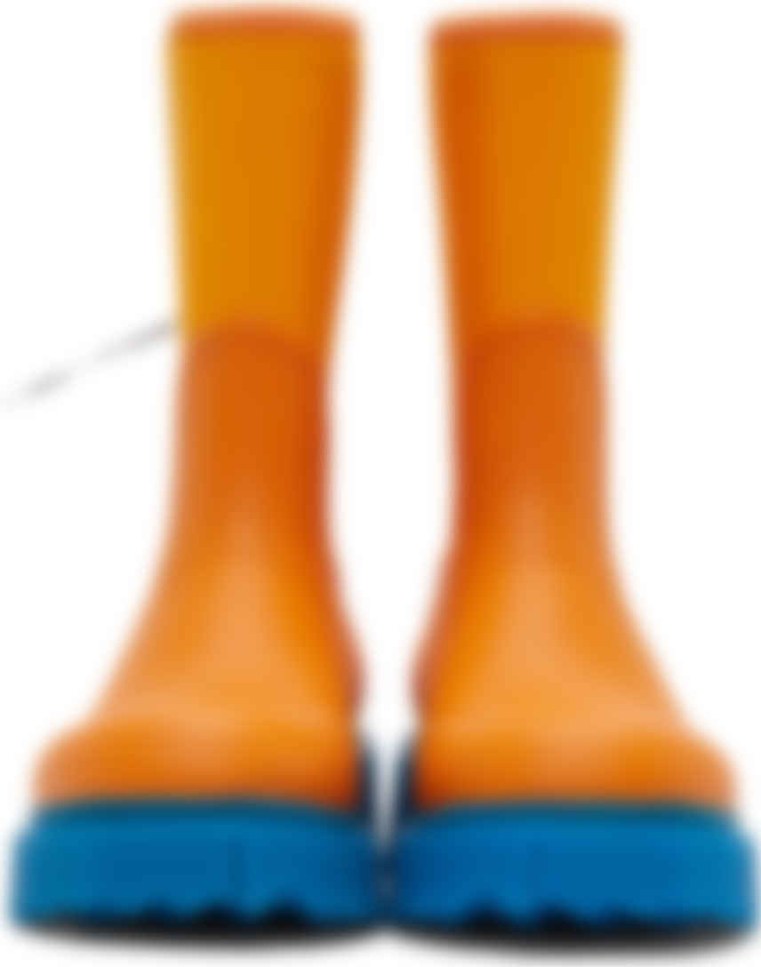 off white rubber boots