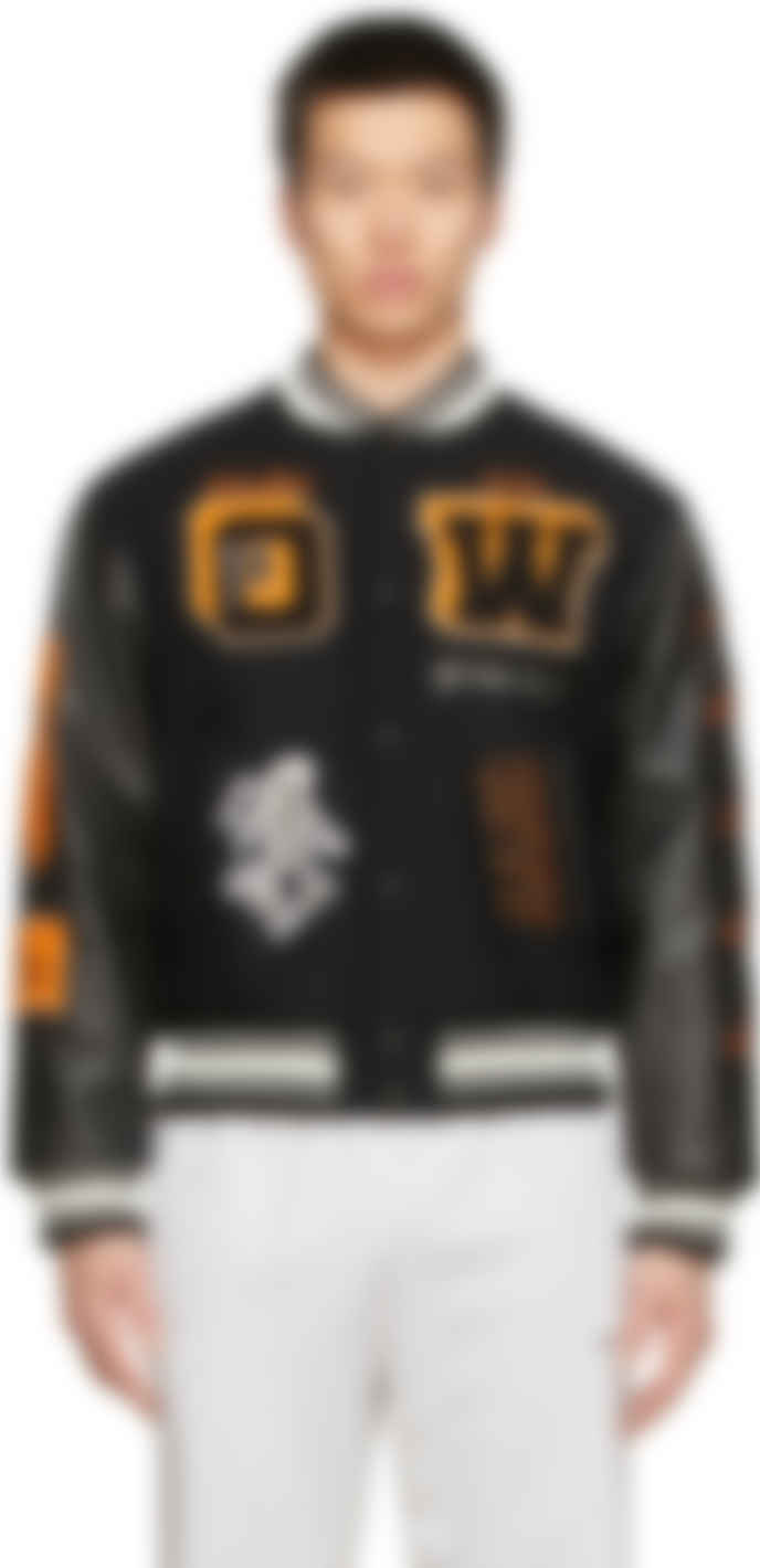 varsity jacket black
