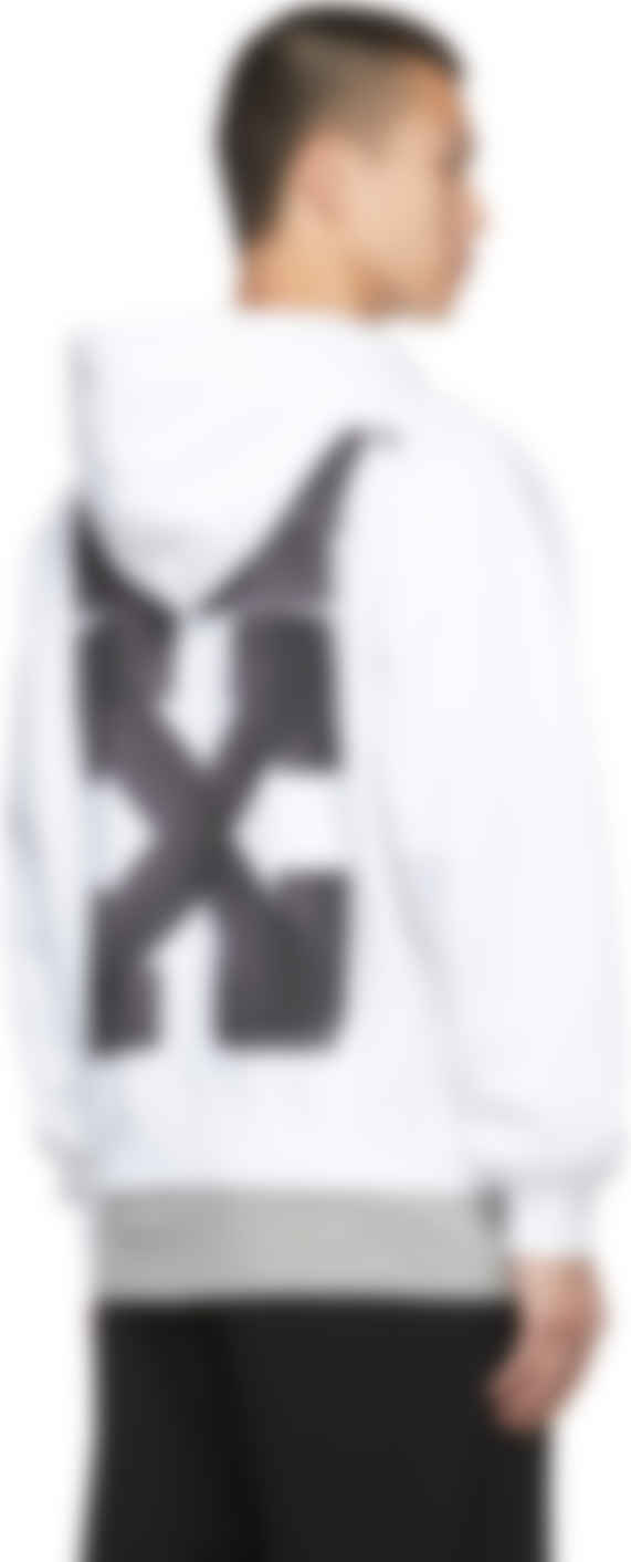 White Jumbo Marker Over Hoodie by Off-White on Sale