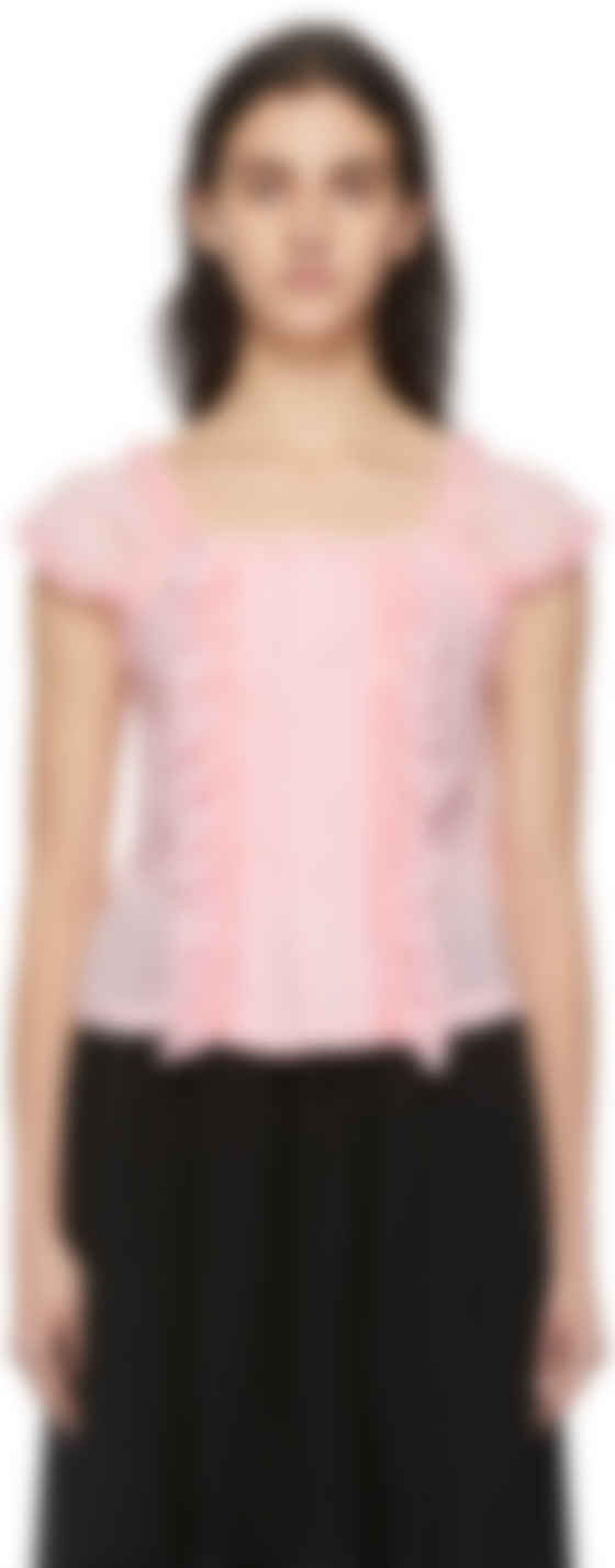 Comme Des Garcons Girl ピンク タンクトップ Ssense 日本