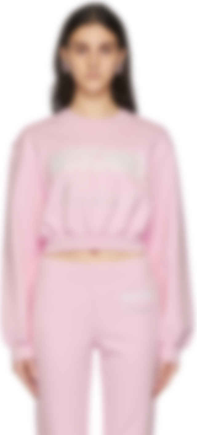 Moschinoのピンク クロップド スウェットシャツがセール中