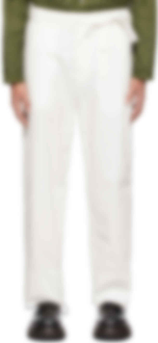 green wide leg trousers