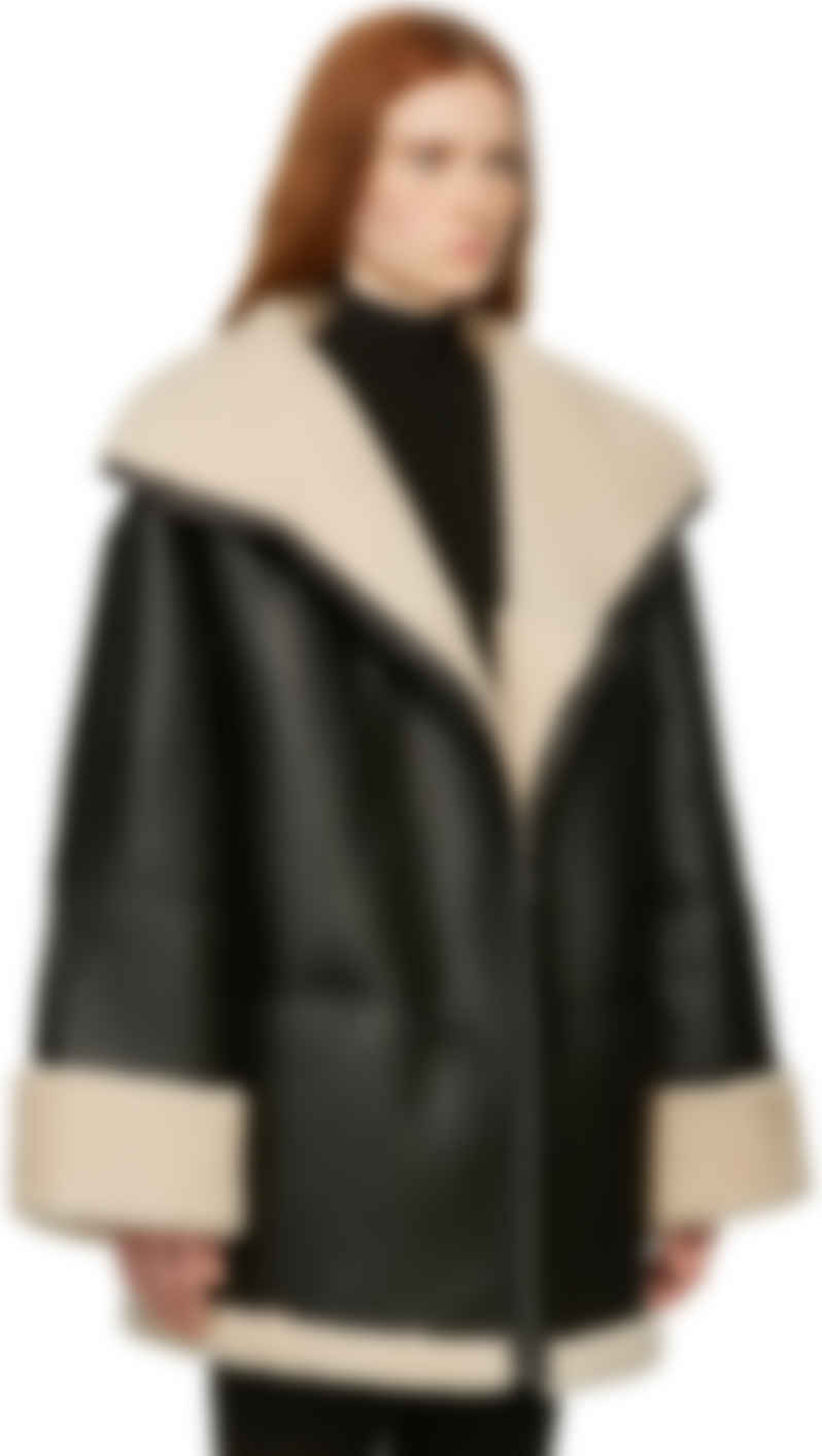 white shearling jacket