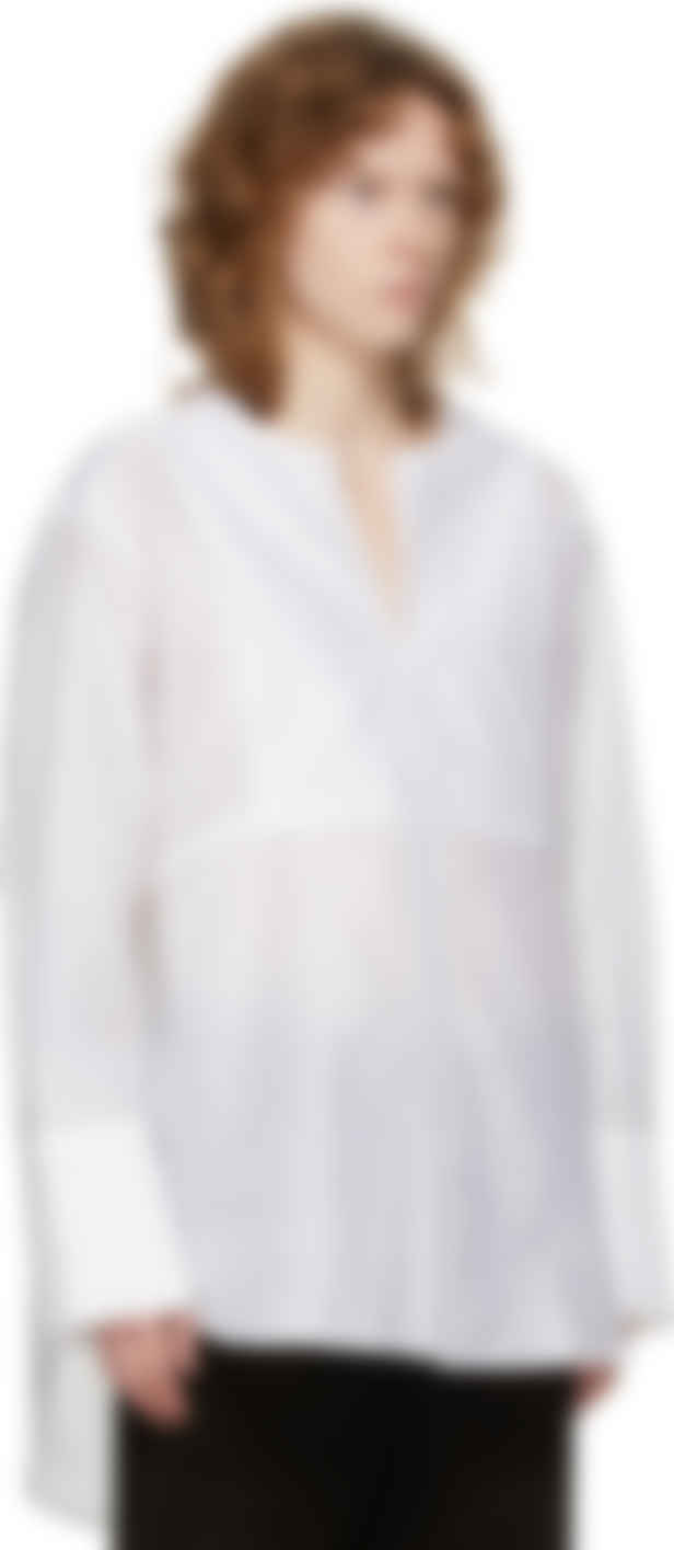white pullover blouse