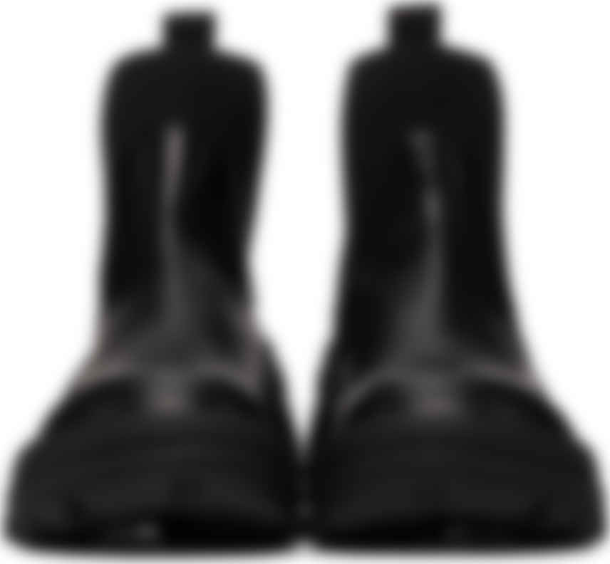 black mid ankle boots