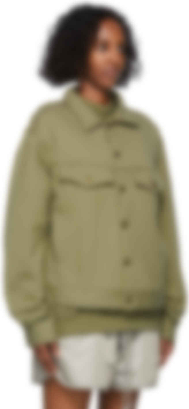 green trucker jacket