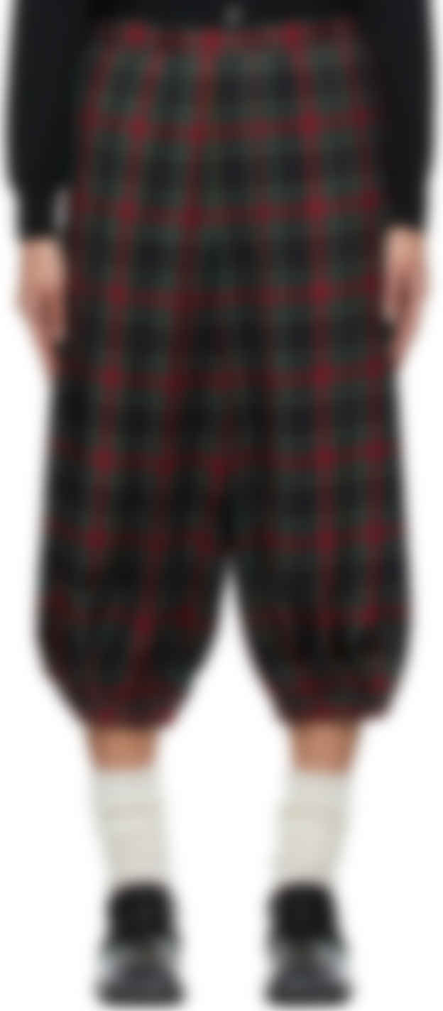 comme des garcons plaid pants