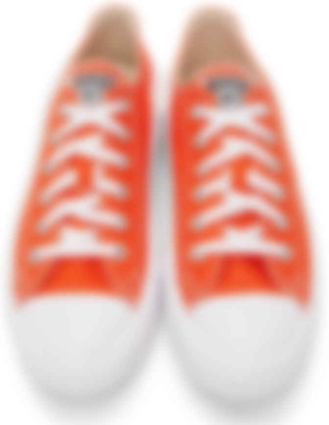Orange \u0026 White Chuck Taylor All Star Move Ox Sneakers by Converse on Sale