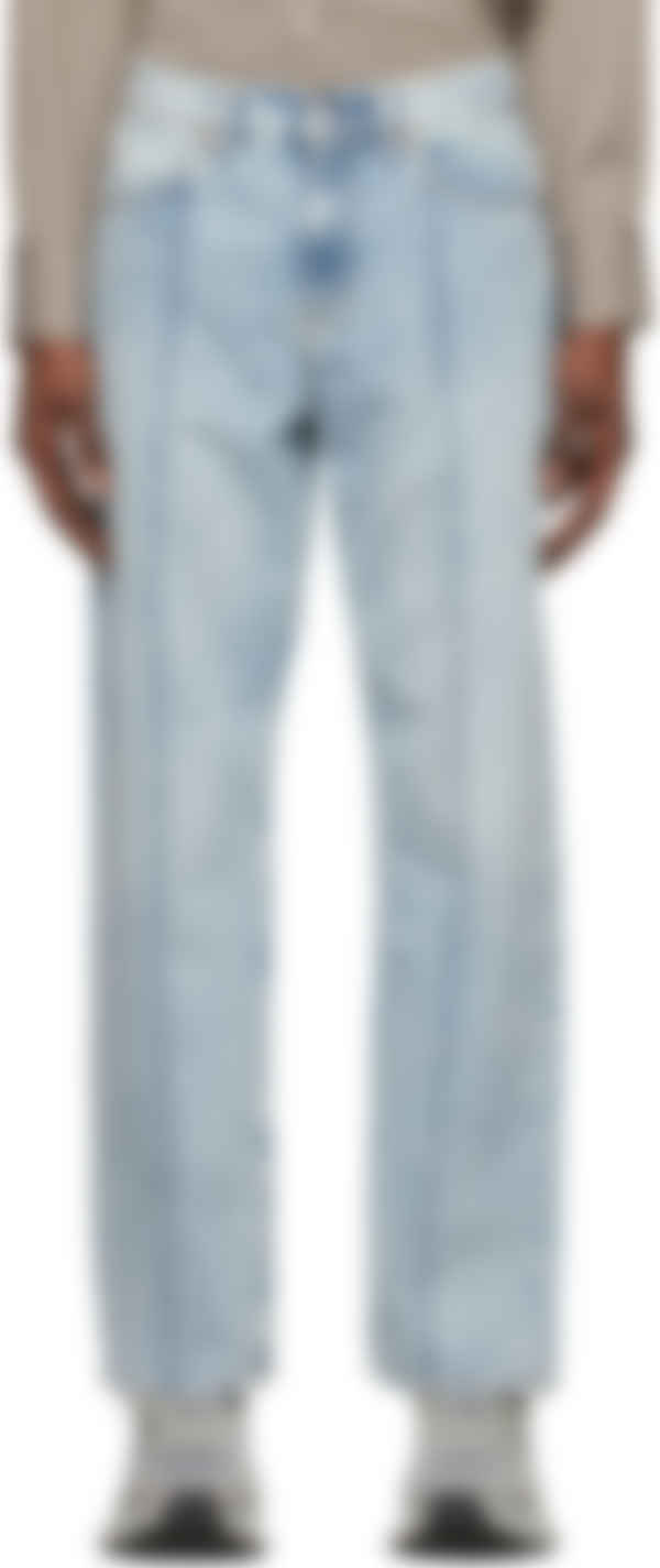 Our Legacy Blue Crease Formal Cut Jeans Ssense Uk