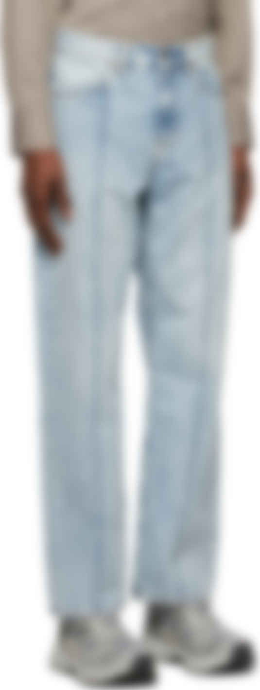 Our Legacy Blue Crease Formal Cut Jeans Ssense Uk