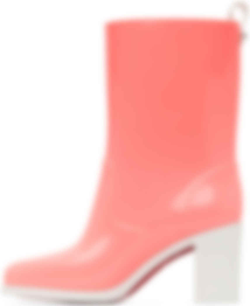 pink pvc boots