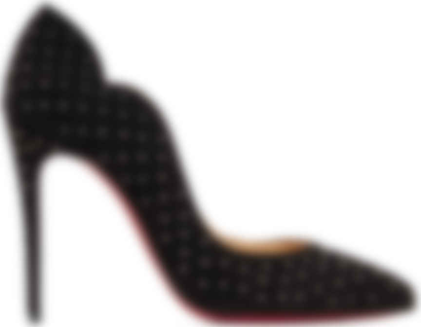 black suede louboutins