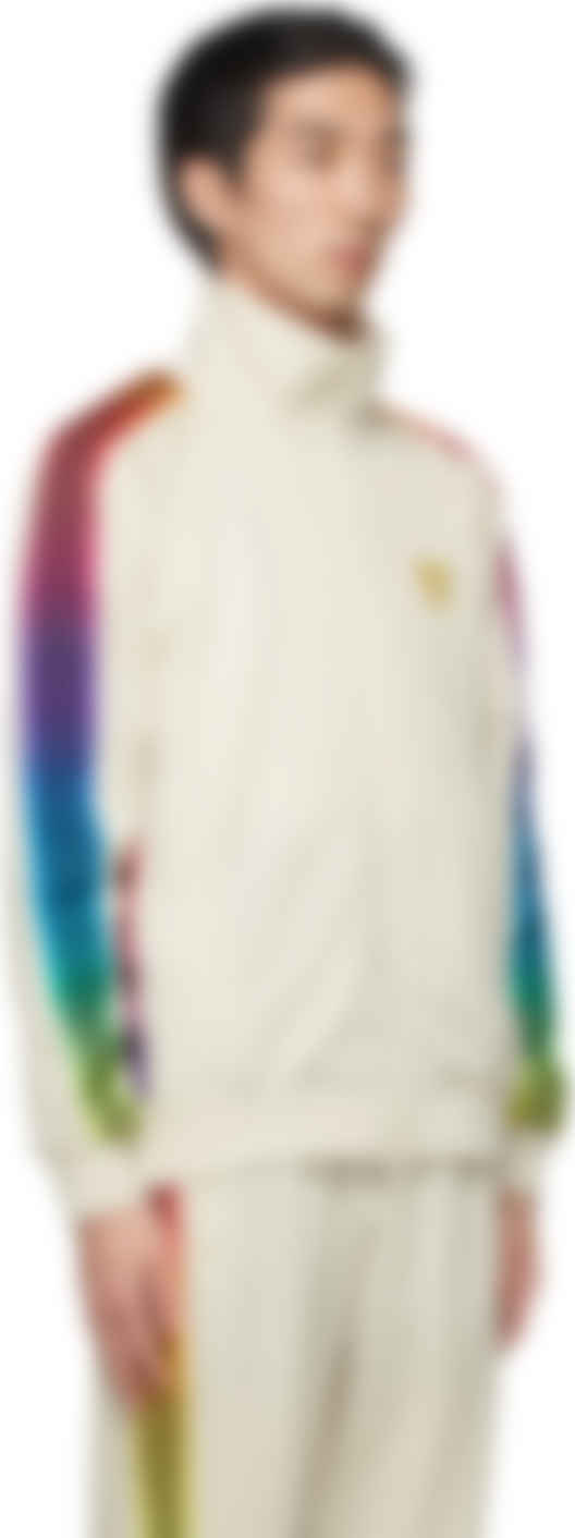 white rainbow jacket