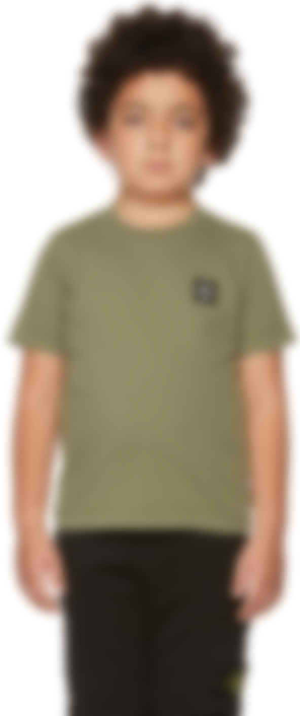 Kids Green Logo T-Shirt by Stone Island Junior | SSENSE