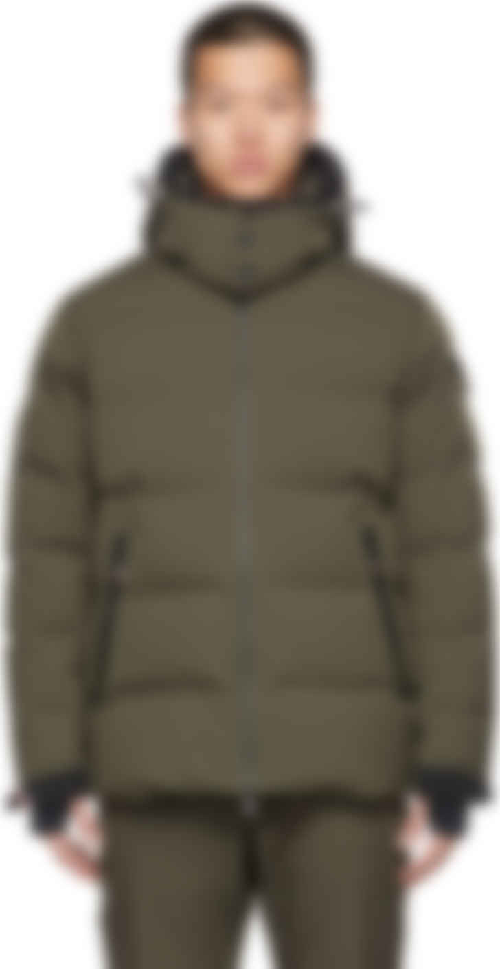 moncler green down jacket