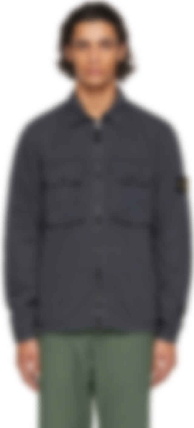 stone island washed canvas overshirt