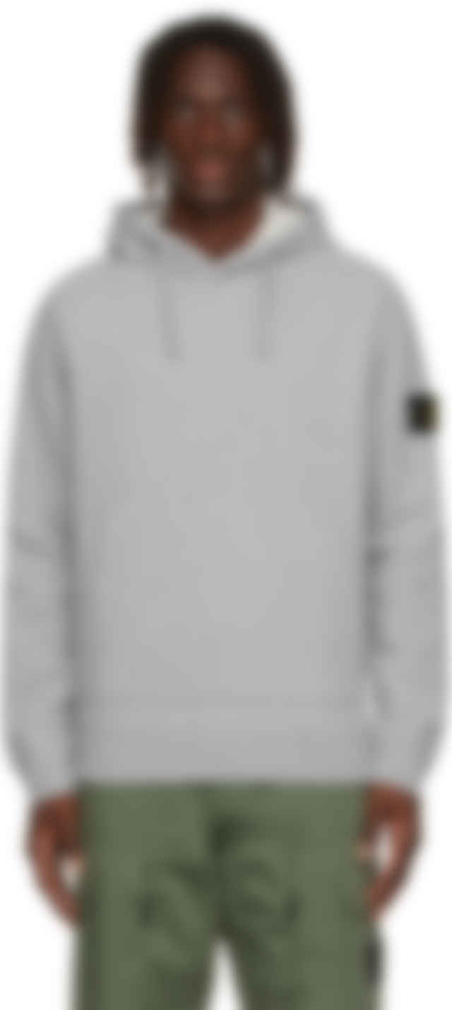 stone island gray hoodie