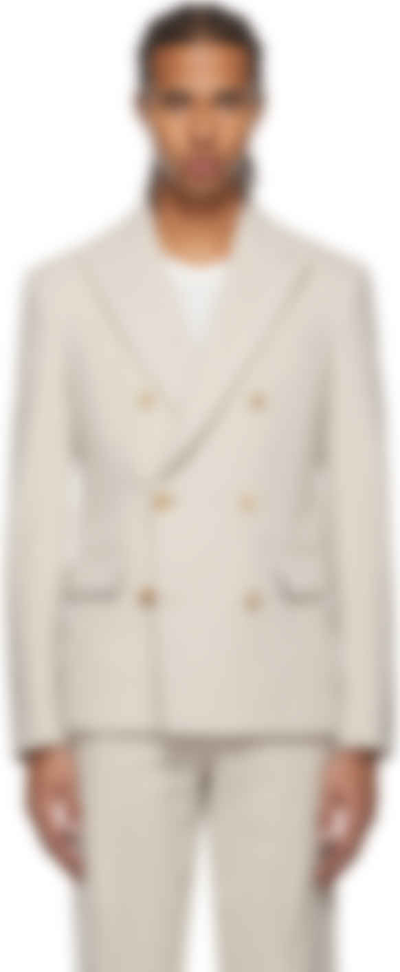 off white wool blazer