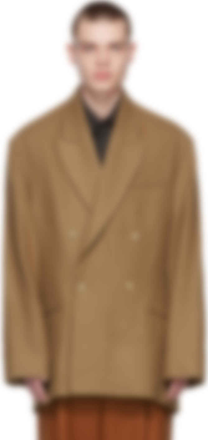 tan wool blazer