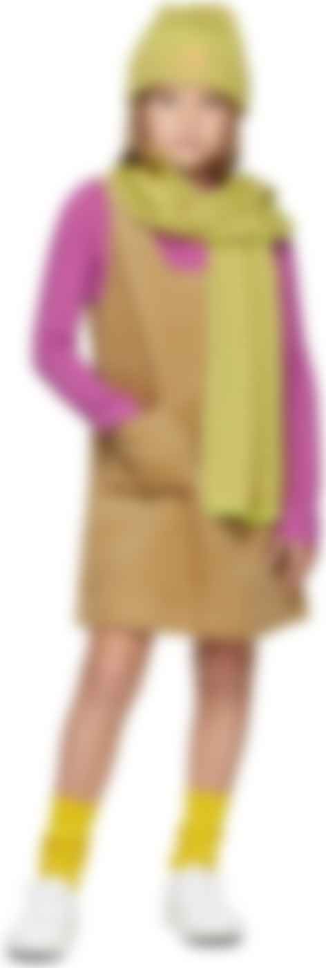 tan pinafore dress
