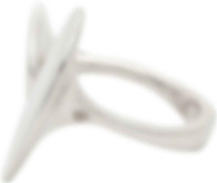 Saskia Diez: Silver Oval Sling Ring | SSENSE