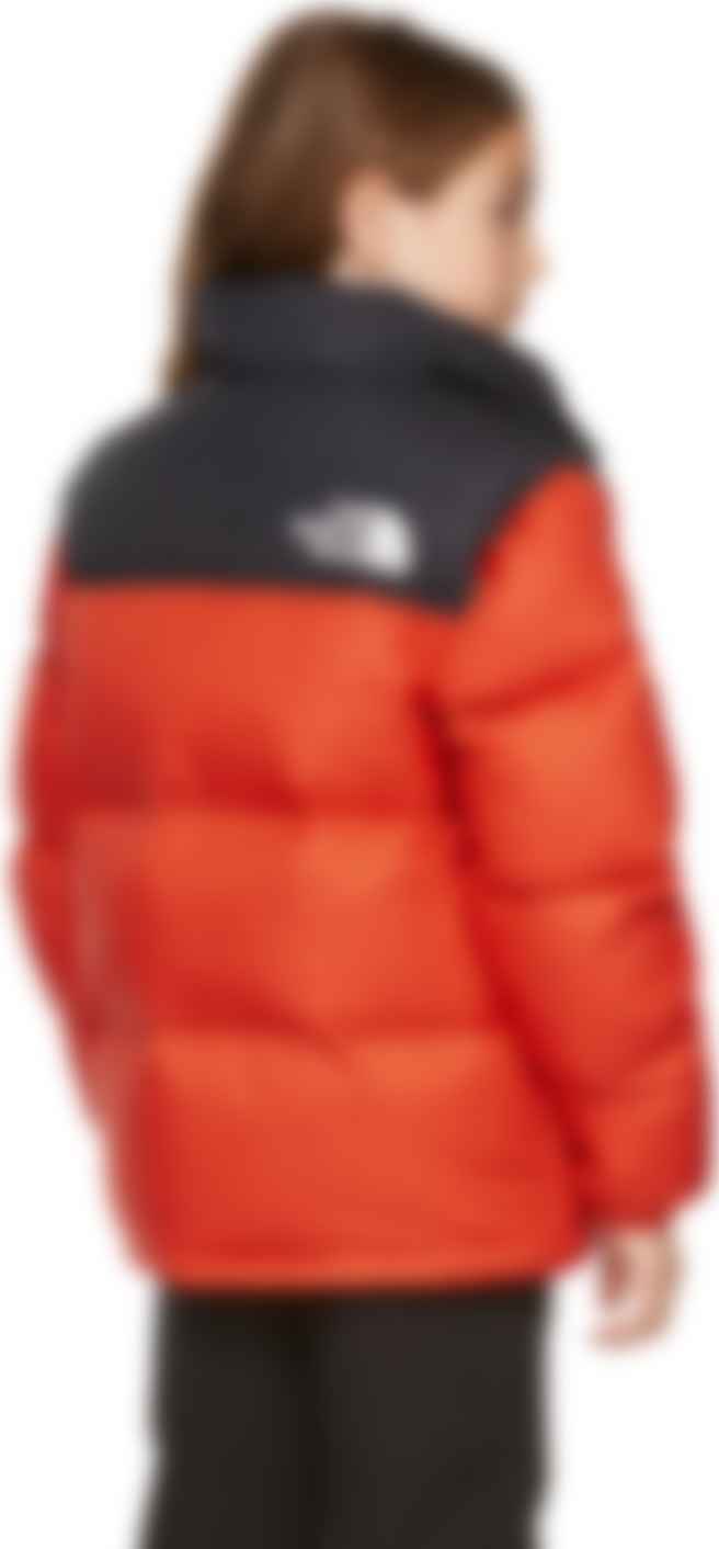 Kids Red Down 1996 Retro Nuptse Jacket by The North Face Kids | SSENSE