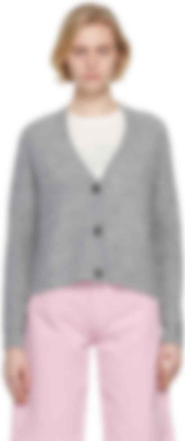 grey alpaca cardigan