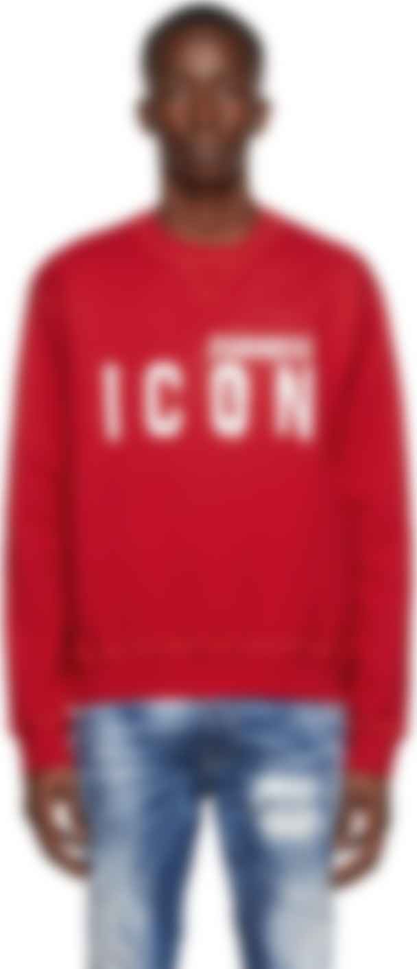 Red Icon Spray Sweatshirt