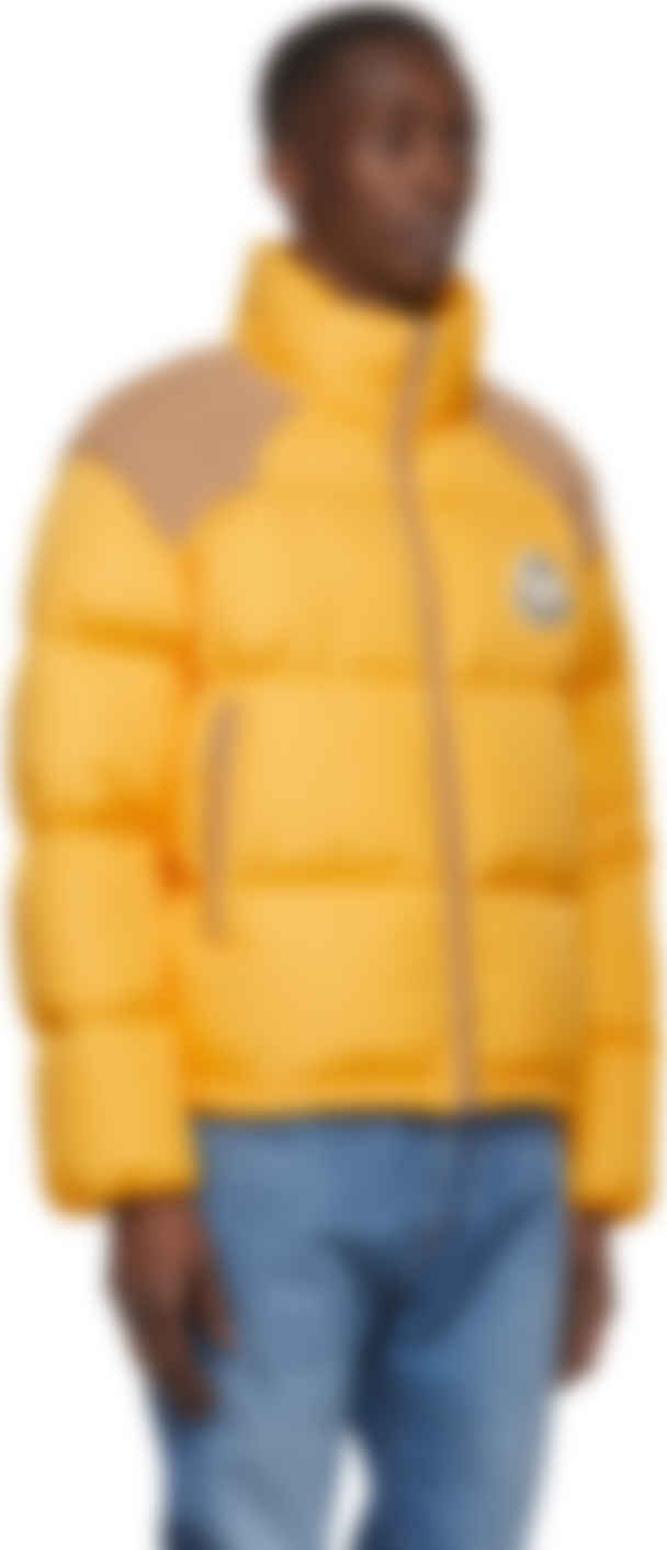 8 Moncler Palm Angels Yellow Kelsey Down Jacket