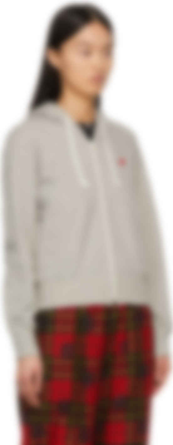 comme des garcons hoodie grey