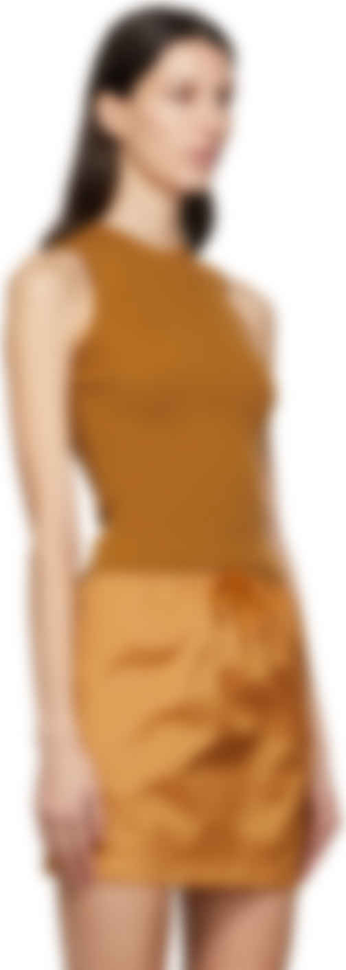 brown knit tank