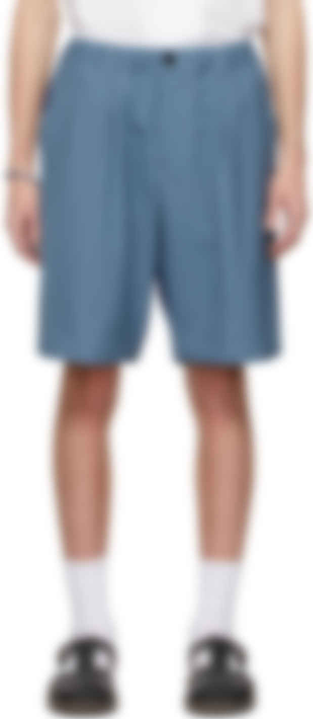 Marni Blue Navy Colorblock Shorts Ssense