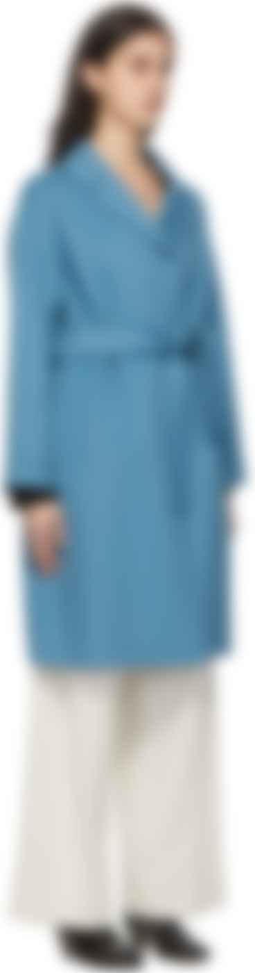 max mara blue wool coat