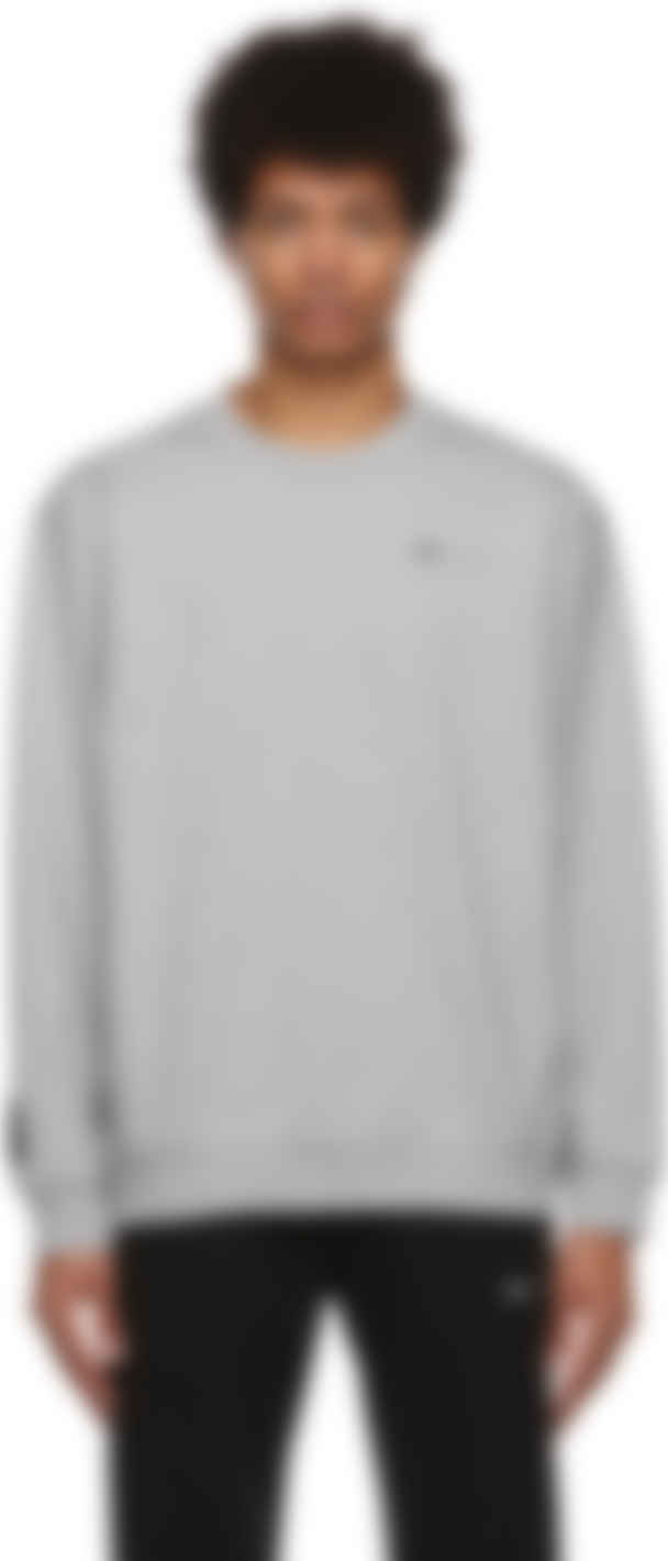 grey branded sweatshirt