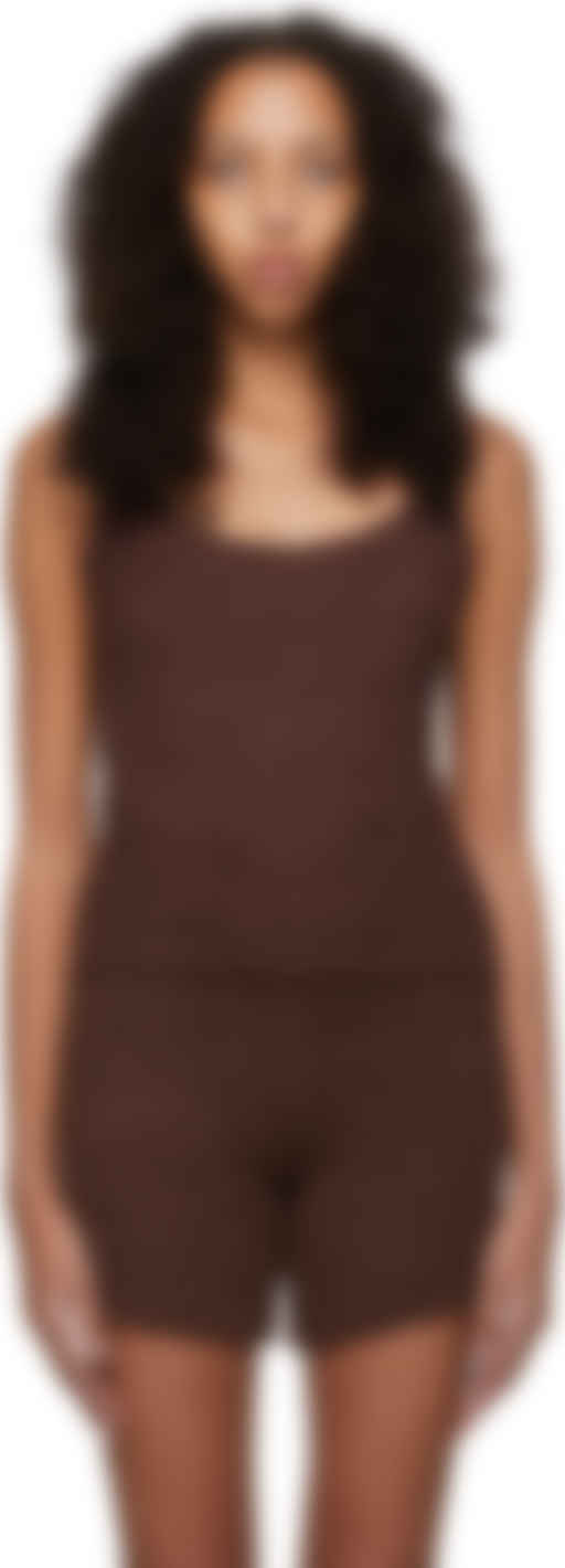 brown knit tank
