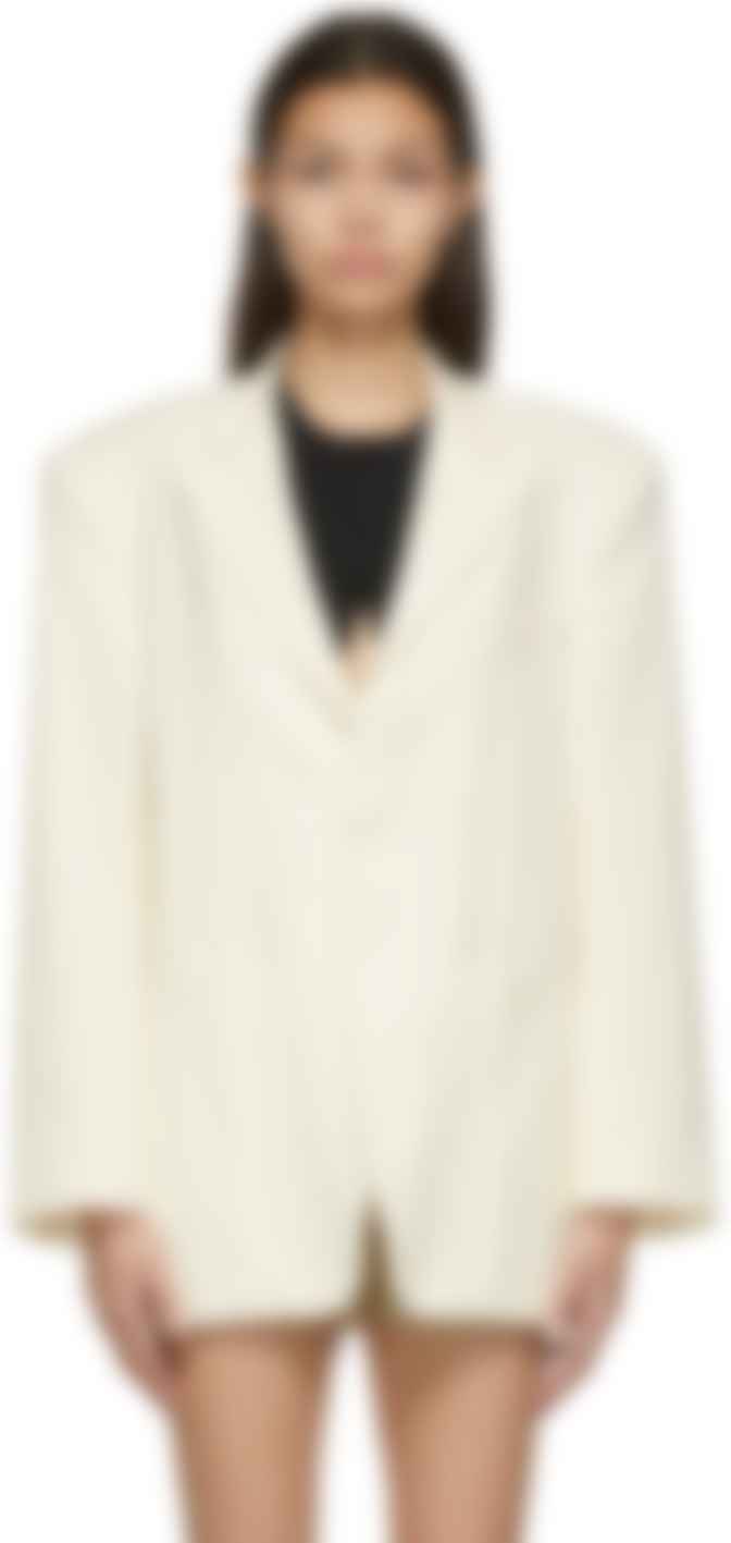 ssense blazer off white