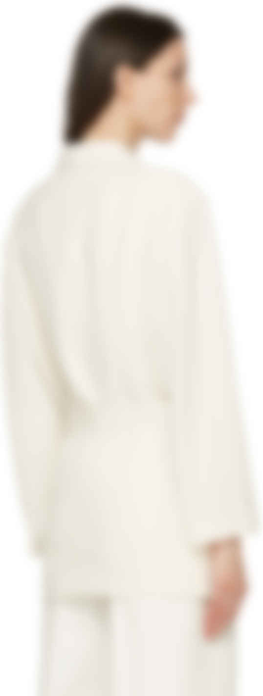 white shawl collar blazer