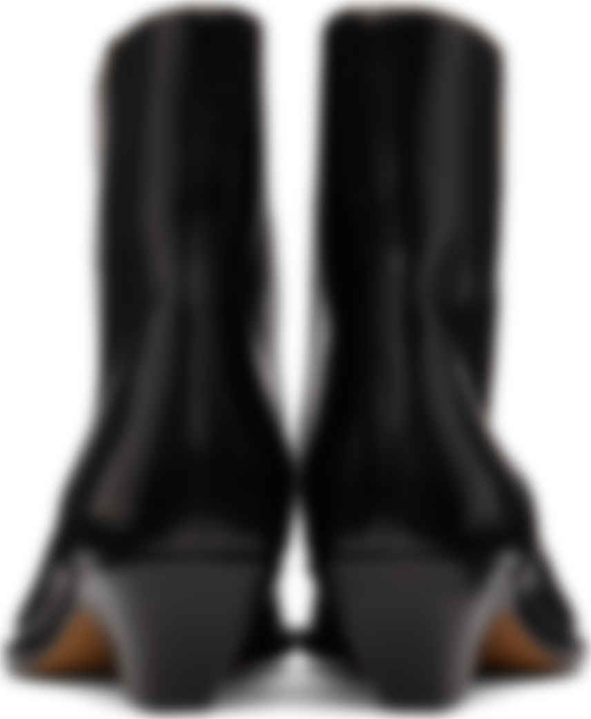 isabel marant black leather boots