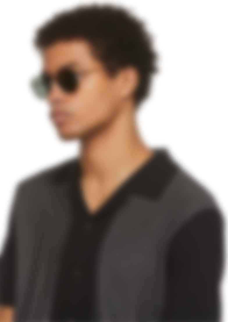 ray ban black hexagonal