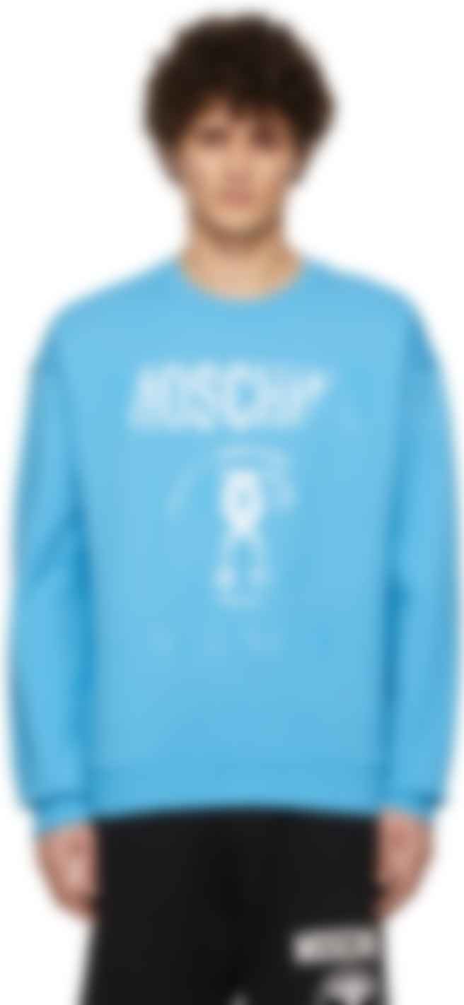 blue moschino sweatshirt