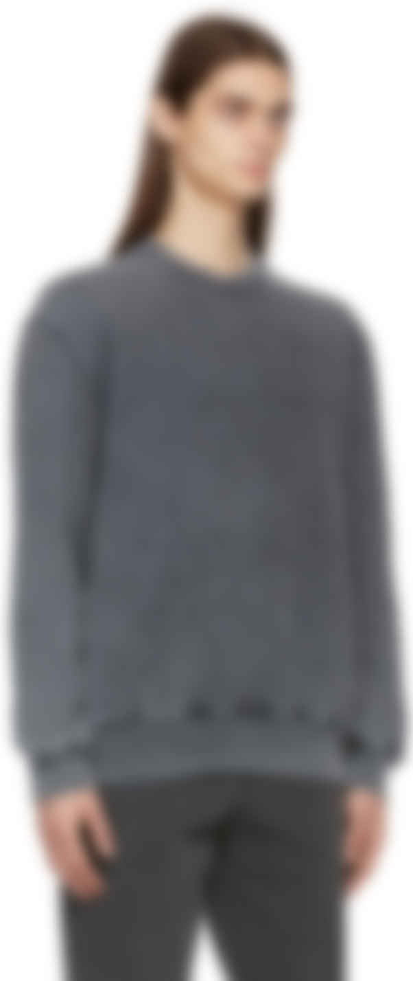 distressed crewneck sweatshirt