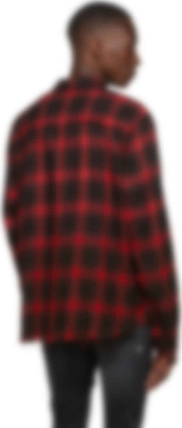 Amiri Red Core Shadow Plaid Shirt Ssense Canada