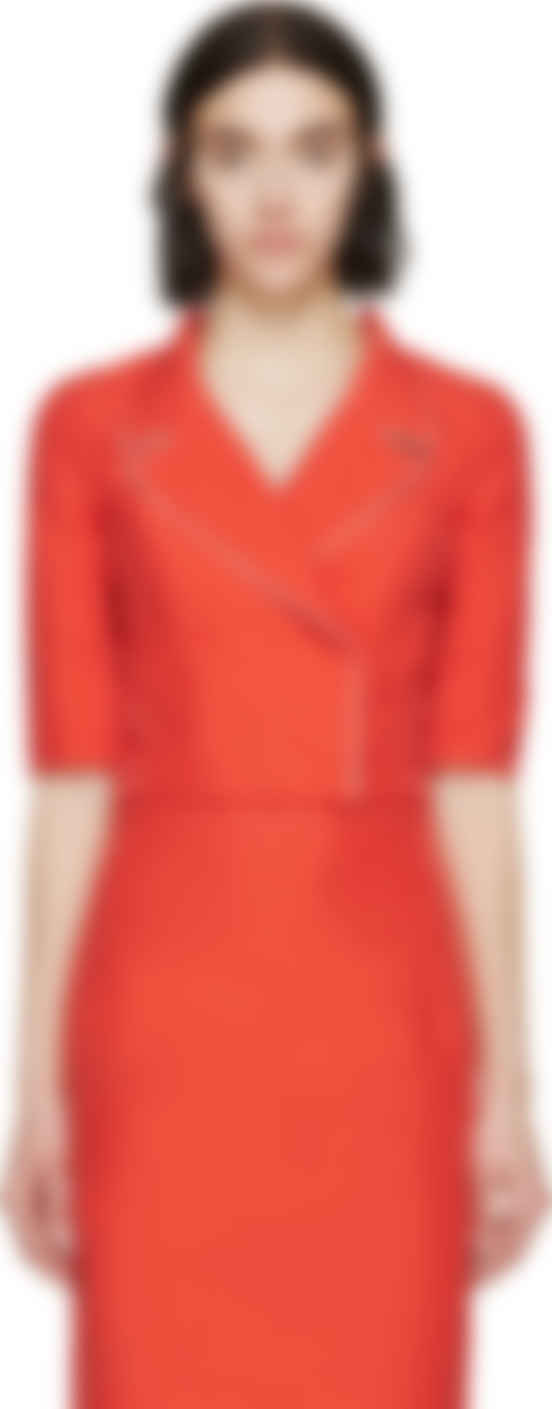 coral cropped jacket