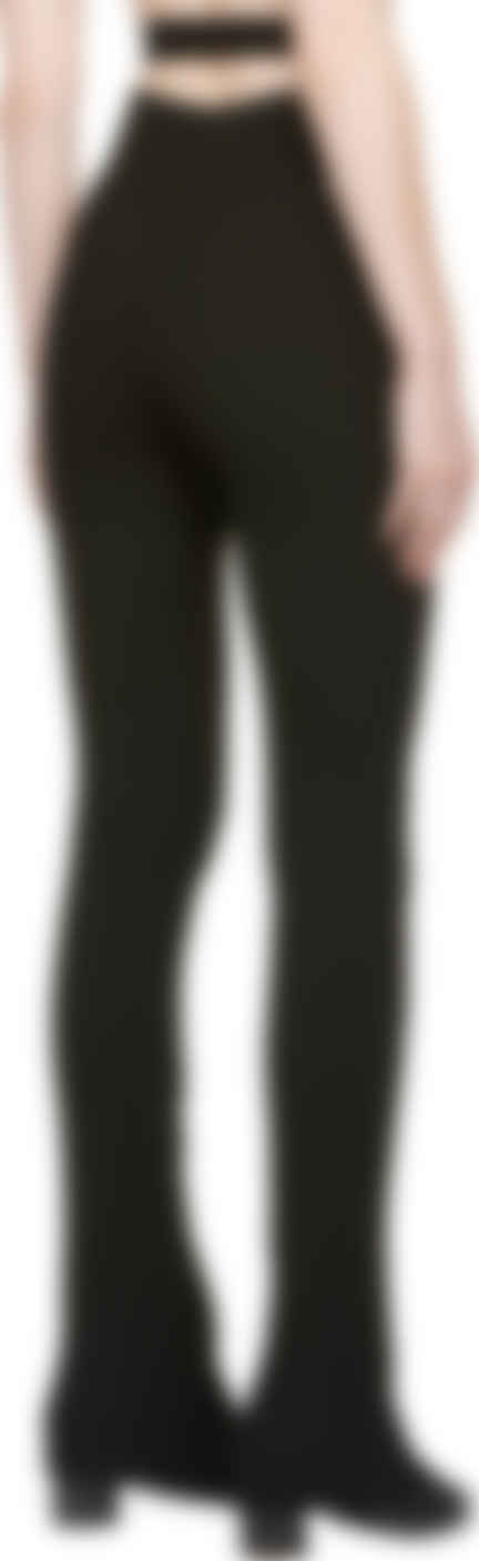 Black Ribbed Trousers