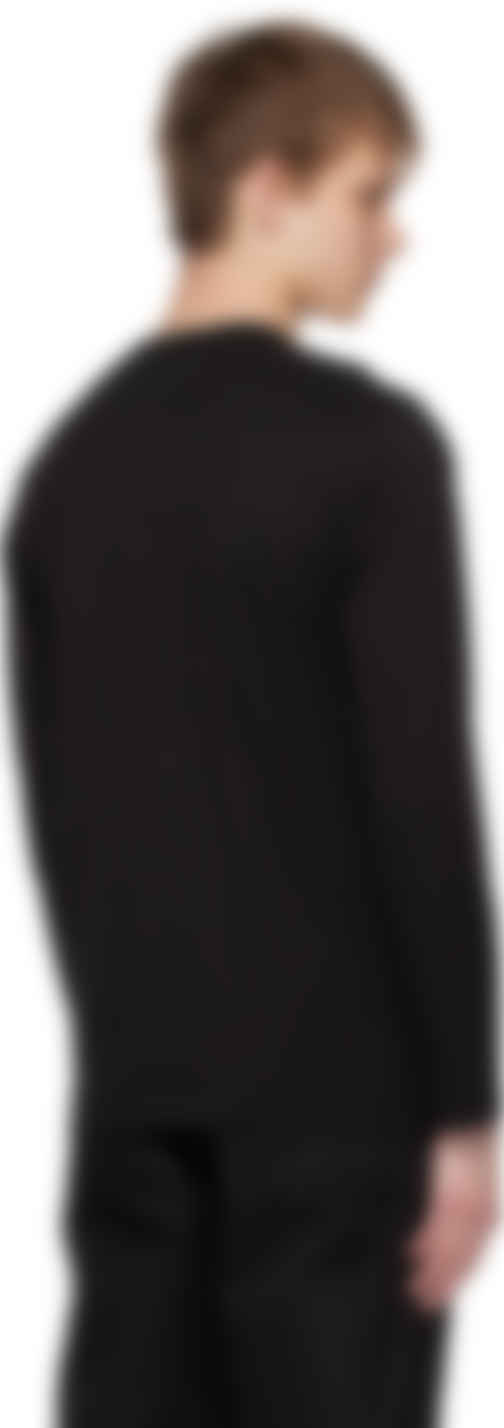 Black Crewneck Long Sleeve T-Shirt