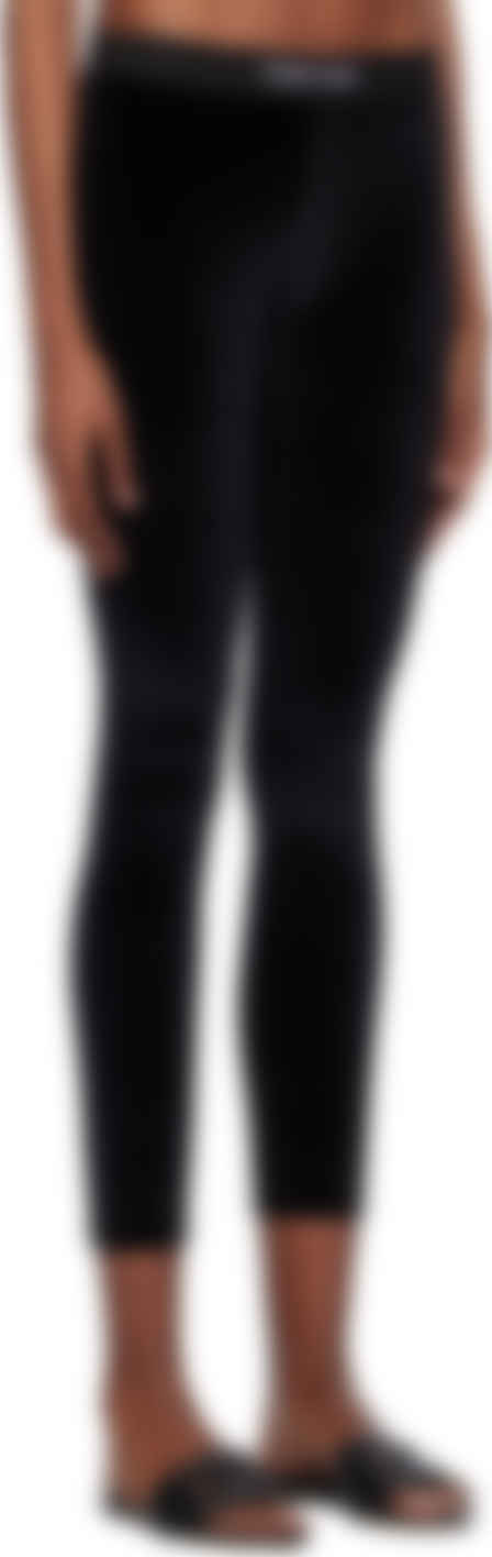Black Jacquard Leggings