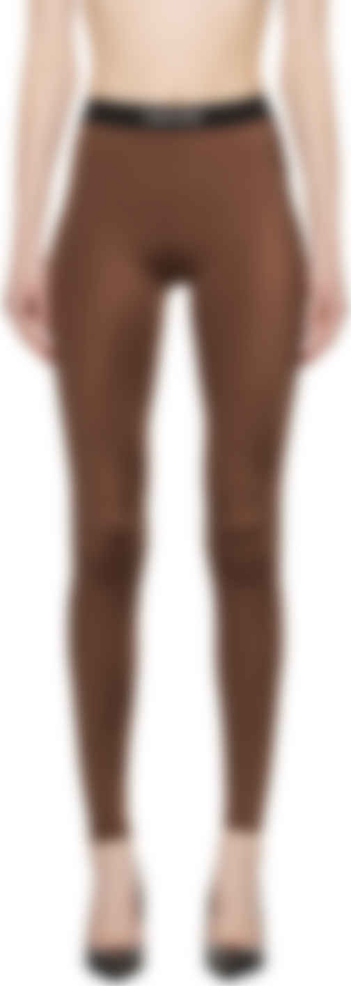 Brown Lustrous Leggings
