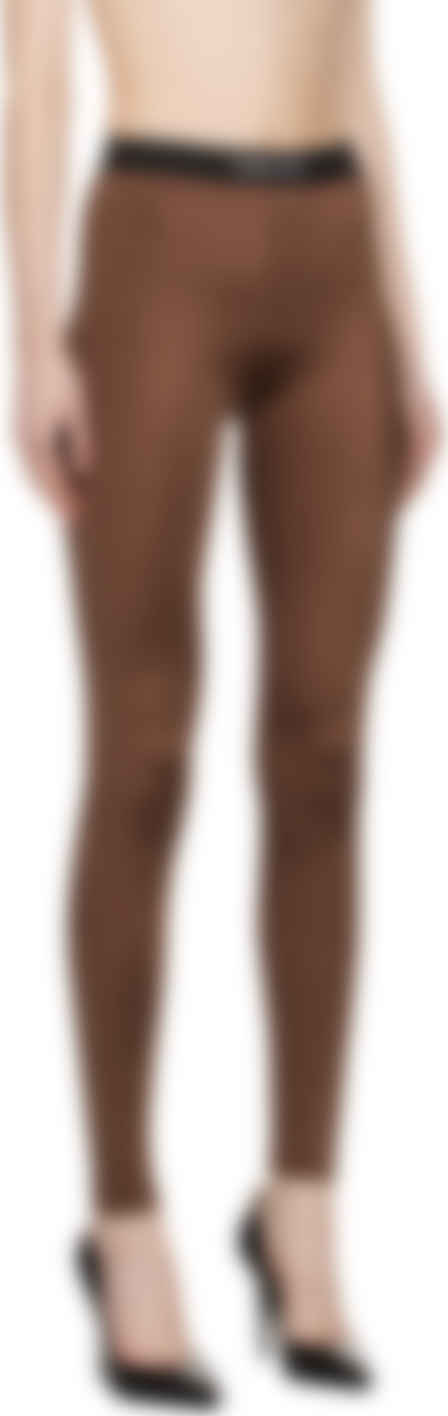 Brown Lustrous Leggings
